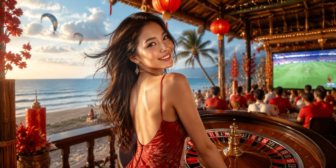 Người chơi thư giãn tại Mũi Né trong khi theo dõi kết quả roulette live qua điện thoại